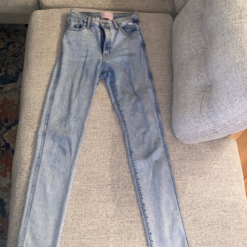 Revice denim acid wash straight skinny Jean 26 waist